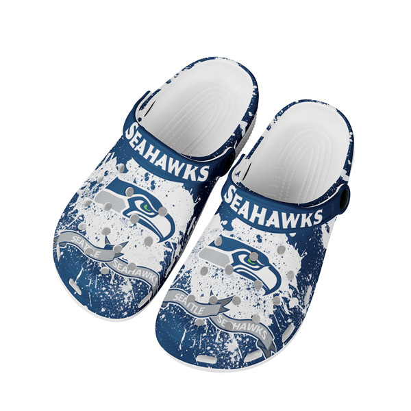 Men's Seattle Seahawks Bayaband Clog Shoes 003 Men's Seattle Seahawks Bayaband Clog Shoes 003